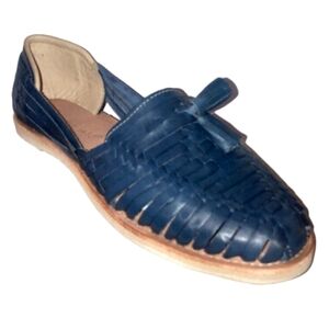 NEW! REDHAWK LEATHER COMPANY Hand Woven Huaraches Tassel Flat Shoe 10.